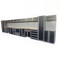 Système d'armoires à outils modulaires d'angle en acier laminé à froid, écologique, avec verrouillage à 3 points, OEM, robuste, capacité de charge de 500 kg, pour garage