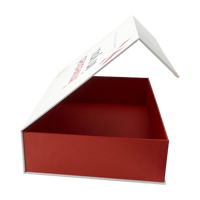 Boîte en papier de luxe, grande, rigide, blanche, pliable, avec fermeture magnétique, logo personnalisé, pour emballage cadeau