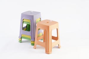 Groothandel moderne design plastic kruk verstelbare hoogte antislip stapelbaar oranje groen kaki woonkamer tafel stoel - Product Image 4