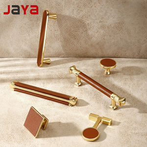 JAYA Modern High Quality Zinc Alloy Hardware Kitchen Cabinet Furniture <strong>Door</strong> Handle Drawer Decorative Leather Handle <strong>Knobs</strong> - Product Image 1