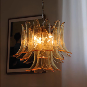 American Retro Vintage Medieval Art <span class=keywords><strong>Glass</strong></span> Chandelier Luxury French-Style para dormitorio Sala de estar Comedor-Disponible Medio - Product Image 1