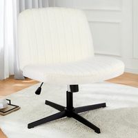 Chaise de bureau pivotante en tissu au design français élégant, avec assise large et longue, idéale pour la maison, le bar, la salle à manger, l'appartement, ou comme chaise de travail informatique.