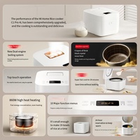 MFB090 Mijia C1 Pro Penanak Nasi Elektrik 4L, 860W, Anti Lengket Multi-Lapisan, 10 Program Memasak, Timer 24 Jam, Colokan Cina