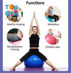 TopOne Logo personnalisé 45-75cm antidéflagrant et antidérapant équilibre exercice Pilates Yoga balle - Product Image 2