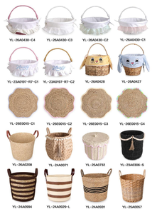 <span class=keywords><strong>Cesta</strong></span> de Regalo Moderna y Adorable con Diseño de Conejito de Pascua, Tejida a Mano con Jacinto de Agua, Asa de Jacinto de Agua, Forro Extraíble, Impresión Digital, para Niños, para la Caza de Huevos, Dulces y Juguetes - Product Image 4