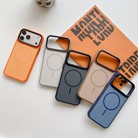 Nouvelle coque de téléphone 2-en-1 effet peau, style minimaliste et magnétique pour iPhone 17 16 15 14 13 12 Pro Max