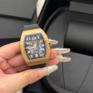 Reloj Mecánico de Negocios Ultrafino de Alta Calidad para Hombre 2025, Reloj de Pulsera de Fibra de Carbono en Oro Rosa RM 6701 - Product Image 1