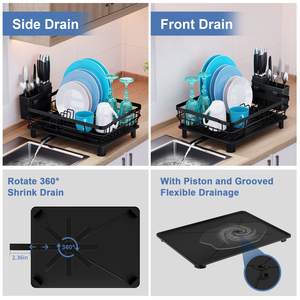 Vendite calde scolapiatti portautensili rimovibile beccuccio <span class=keywords><strong>girevole</strong></span> stendibiancheria in metallo per bancone della cucina - Product Image 5