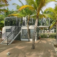 Villa préfabriquée à 2 étages, maison capsule modulaire en kit pour les développeurs d'aires scéniques, vente en gros