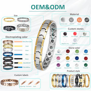 Pulsera <span class=keywords><strong>para</strong></span> perder grasa y reducir el estrés, alivio de la fatiga, terapia magnética antiestática, pulsera antiestrés <span class=keywords><strong>para</strong></span> homb - Product Image 2