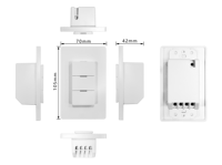 Vente Flash : Interrupteur Mural Tuya 3 Gang US à Bouton Poussoir pour Application Smart Life, Contrôle Manuel WiFi