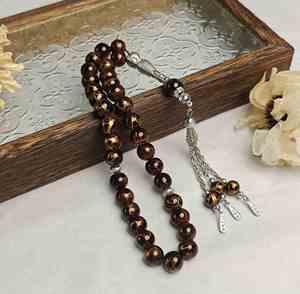 Rosario Islámico con Cuentas Explosivas de Vidrio, Cuentas de Oración Musulmanas Tasbih de 10 mm, 33 Piezas, Pulsera Colorida, Regalo de Ramadán, Venta al por Mayor - Product Image 6
