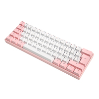 Nouveau clavier de jeu rose personnalisé 2022 mini teclado gamer espagnol usb filaire rvb clavier mécanique avec housse de clavier rose 60%
