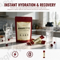 Aeglwell Amaretto Poudre d'électrolytes 30 sachets individuels Zéro calorie Boisson d'hydratation sportive OEM ODM Emballage et logo personnalisés