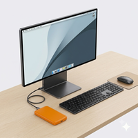 Disco Duro Portátil Encriptado Externo de 2.5 Pulgadas con Protección por Contraseña, Unidad de Respaldo de Datos Segura para PC y Laptop