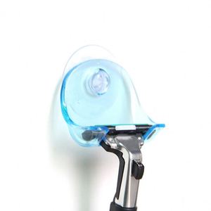 Tıraş Makinesi Diş Fırçası Tutucu Banyo Duvar Vakumlu Tutucu Kancalı Tıraş Bıçağı Banyo Plastik Mavi Gri Tıraş Makinesi Tutucu - Product Image 2