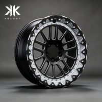 Nouvelles jantes forgées Drag Racing Beadlock 6061 T6 à 10 rayons, lèvre polie noire, personnalisées, 17-22 pouces, ET 25 mm