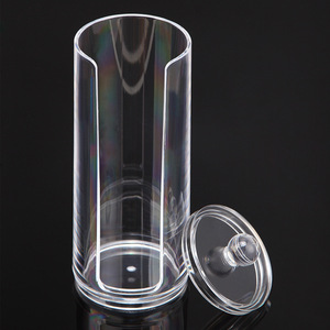 Transparent Plastic <b>Makeup</b> Remover Pad <b>Box</b> With Lid For Cotton Pads Storage Organizers - Product Image 4