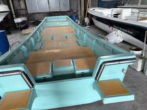 Barco <span class=keywords><strong>Panga</strong></span> de Fibra de Vidrio de 21 pies/6.3 m con Proa Plana y Fondo Plano para Acuicultura/Carga/Transporte de Mercancías, para Actividades de Trabajo, con <span class=keywords><strong>o</strong></span> sin Consola - Product Image 2