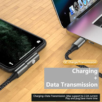 Adaptateur de charge rapide USB Type-C DC PD20W en gros pour iPhone 13 14P, convertisseur coudé mâle vers femelle en aluminium