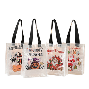 Sacs promotionnels Sinmelon avec logo personnalisé, sacs fourre-tout en PP laminé, poignée en tissu non tissé, taille moyenne, cadeau de Noël <span class=keywords><strong>et</strong></span> d'Halloween - Product Image 1