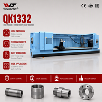 Tour à fileter CNC WOJIE QK1332, alésage de broche de 330 mm, portée 190-380 mm pour raccords de pipeline