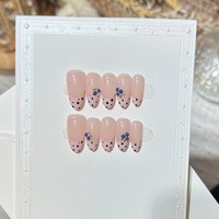 Ongles artificiels personnalisés de marque privée de très bonne qualité pour filles roses, faits à la main, avec une couverture complète, à presser, faux ongles, vente en gros