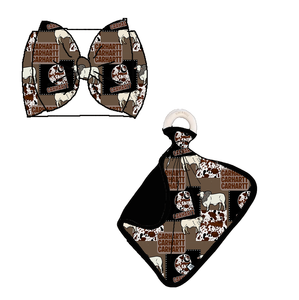 Vente en gros de produits de literie pour bébé en bambou, motif vache western mignon, en vrac, en fibre de bambou - Product Image 5