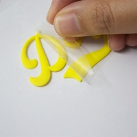 Patchs de vêtements en gros lettre personnalisée Logo étiquettes de transfert de chaleur en silicone 3D souple pour t-shirt