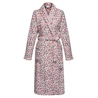 Peignoir en polyester doux à imprimé léopard, col châle, longueur intégrale, robe de chambre pour femme, vêtements d'intérieur, hiver