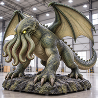Modèles de simulation animatroniques de Cthulhu grandeur nature en acier pour manèges de parcs d'attractions sur le thème de l'horreur