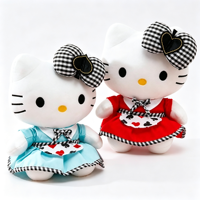 Vente en gros d'usine : Peluche Hello Kitty de 8 pouces, douce et moelleuse, prix pour machine à griffes de carnaval pour enfants