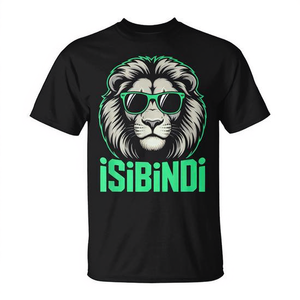 Camiseta Isibindi con diseño gráfico de león negro, unisex, talla para adultos - Product Image 2