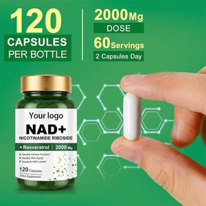 Cápsulas de Suplemento Vitamínico NAD Antioxidante Antienvejecimiento OEM para Energía Celular y Apoyo Muscular, 60 Cápsulas por Botella, Marca Privada OEM - Product Image 4