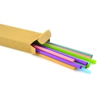 Pailles compostables PHA / PLA 5 mm, couleur personnalisée, pailles de bar durables en vrac