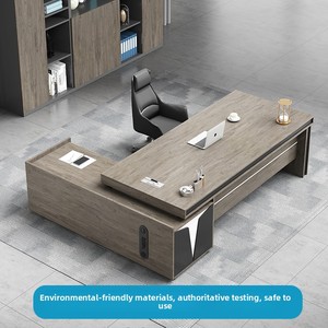 Simple, moderno, escritorio de jefe, engrosado, muebles de Gerente Ejecutivo, Panel de madera, combinación de escritorio de presidente de oficina - Product Image 4
