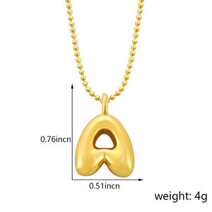 New Trendy Fashionable Custom DIY Gold and <strong>Silver</strong> Plated Initial A-Z Letter Bubble Design Copper <strong>Pendant</strong> for Women and <strong>Men</strong> - Product Image 5