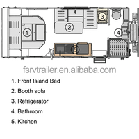 Caravane de camping-car moderne personnalisable pour le camping en plein air et les voyages