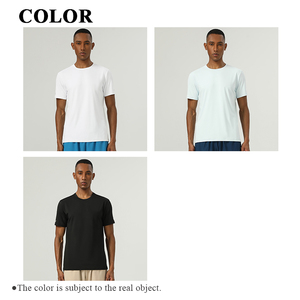เสื้อยืดออกกำลังกายผู้ชาย สีพื้น แถบสะท้อนแสง แห้งเร็ว เหมาะสำหรับวิ่งและฝึกซ้อม คอกลม แขนสั้น - Product Image 3