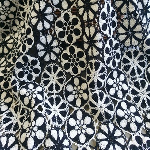 Tela de Encaje Guipur Nigeriano <span class=keywords><strong>en</strong></span> Blanco y Negro, Tela de Encaje Africana Soluble <span class=keywords><strong>en</strong></span> Agua de Alta Calidad para Bodas de Mujeres - Product Image 3