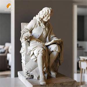 Statue de poètes et écrivains en marbre grandeur nature de Mily, célèbre pour sa qualité, pour <span class=keywords><strong>collection</strong></span> de musée ou décoration publique - Product Image 3
