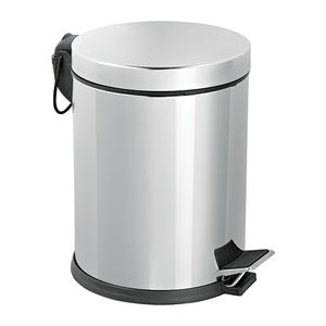 Poubelle Daphne Chrome 8 L, diamètre 20,5 cm, à pédale, pour cuisine et salle de bain - Product Image 1