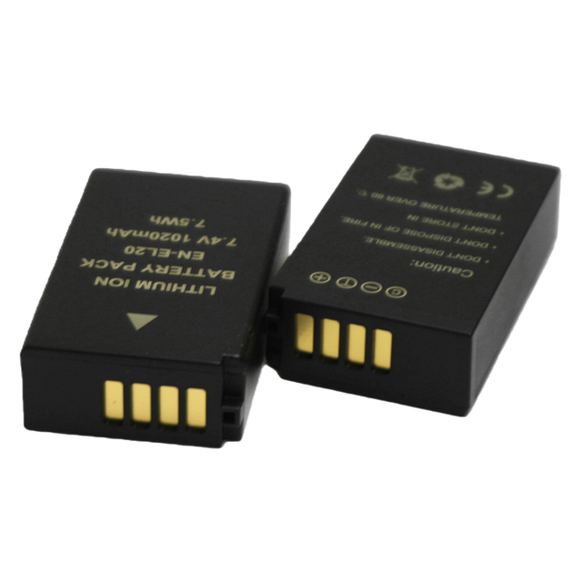 Misen 7.4V 1020mAh Coolpix P950 1 V3 Coolpix P1000 J1 1 J2 1 J3 EN-EL20a Lithium-ion Battery for Camera