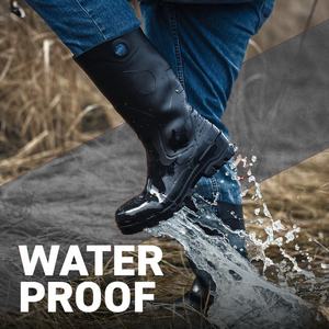 รองเท้าบูทกันน้ำแบบขายดีที่สุด สีแดงพื้นดำ ทรงยาว ไซส์ 36 ผลิตจากโรงงานโดยตรง ปรับแต่งได้ ขายส่ง มีแบบเหล็กกันทะลุ - Product Image 4