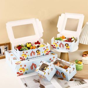 Cajas de Papel Kraft Marrón para Pasteles y Cajas de Panadería con Soporte para 1/4/6 Cupcakes - Product Image 5