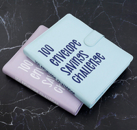 A5 Budget Planner Book 100 Envelope Savings Challenge Budget Binder PU Notebook Wallet Cash Book to Save