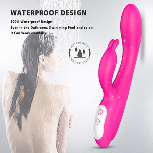 強力なシリコーンディルドセックスおもちゃ2-in-1バイブラドールダブルヘッドGスポットクリトリス膣バイブレータープッシーラビットバイブレーター女性用 - Product Image 4