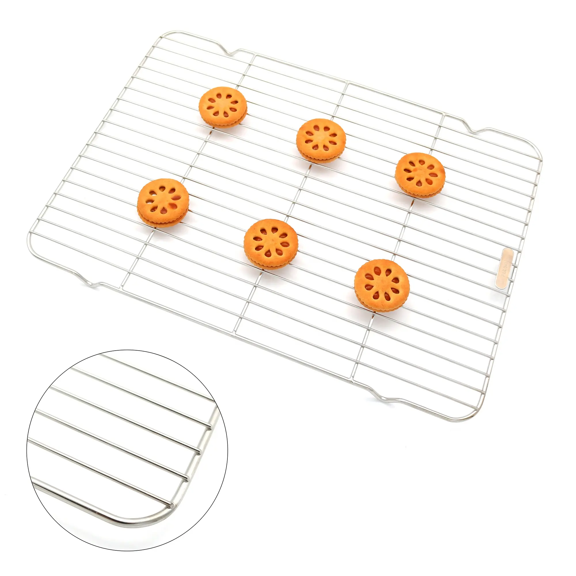 Kitchen Stainless Steel 304 Barbecue Bbq Net Cake Bakery Bread Cooling Rack For Baking With Leg