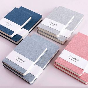Customized Logo A5/A6 Eco Friendly Thread-Sewn Fabric Hardcover Notebook Bookmark Printed 132 <b>Sheets</b> Journal Enterprise - Product Image 3