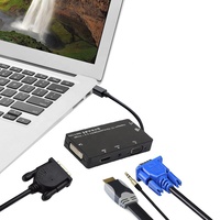Adaptador Mini DP a VGA/Audio/HDMI/DVI 4 en 1, Mini DP a HDMI DVI VGA Audio